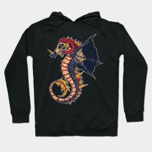 Red Horn Sea Horse Hoodie